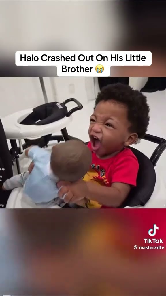 Halo crashed out on his little brother #hoodnews #ddg #halo #baby #father #lol #trending #viralvideo