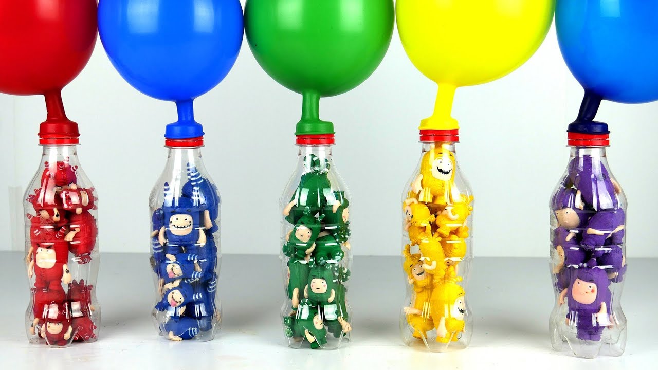 Learn Colors Oddbods Balloons Bottles and Balls, Oddbods MINI Surprise Toys for Kids