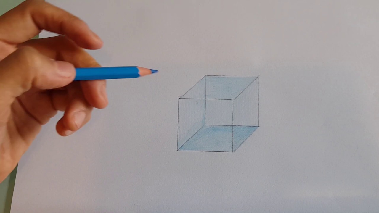 como desenhar um cubo 3 D facil YouTube