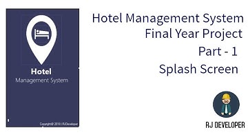 Hotel Management System | Final Year Project | Flat Design UI - Part 1