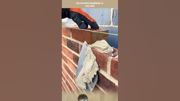 the red brick installation is very neat