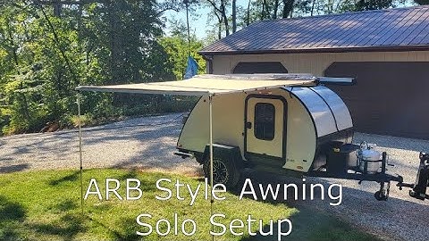 ARB style awning solo setup with high wind tips. You can do it!