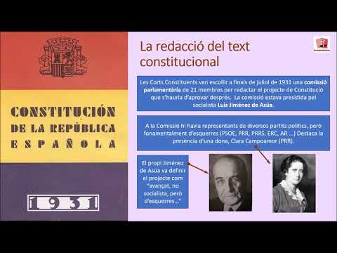 LA SEGONA REPÚBLICA ESPANYOLA. Capítol II - La Constitució de 1931.