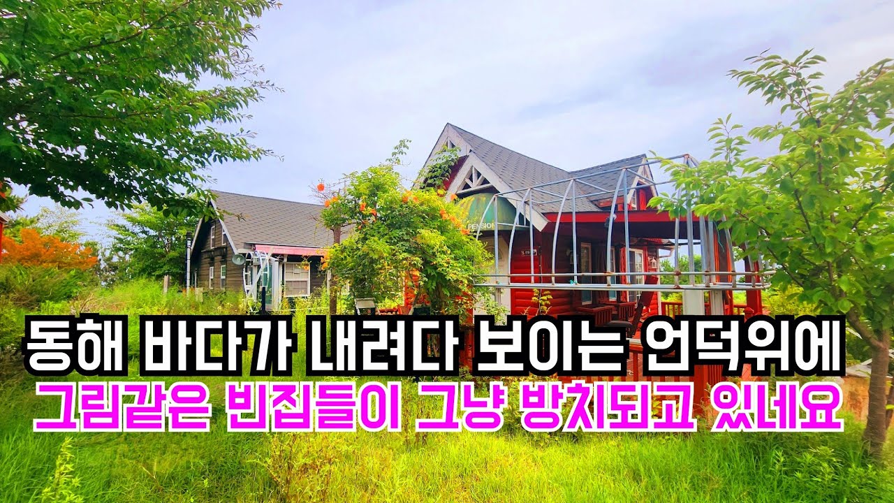 수십억  가치의 그림같은 빈집들이 바닷가 언덕위에 그냥 방치되고 있네요 empty house mountain village Korea 🇰🇷 ♥️