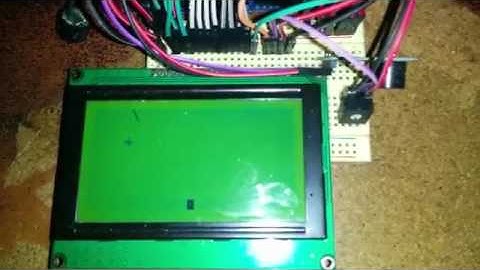 Missile Comand Game in C++ running on Arduino Uno with LCD Display Screen 12864F 128x64 ST7920
