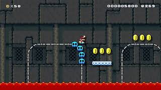 Roller Coaster of lava! by TheHaunter 🍄Super Mario Maker 2 ✹Switch✹ #cnl