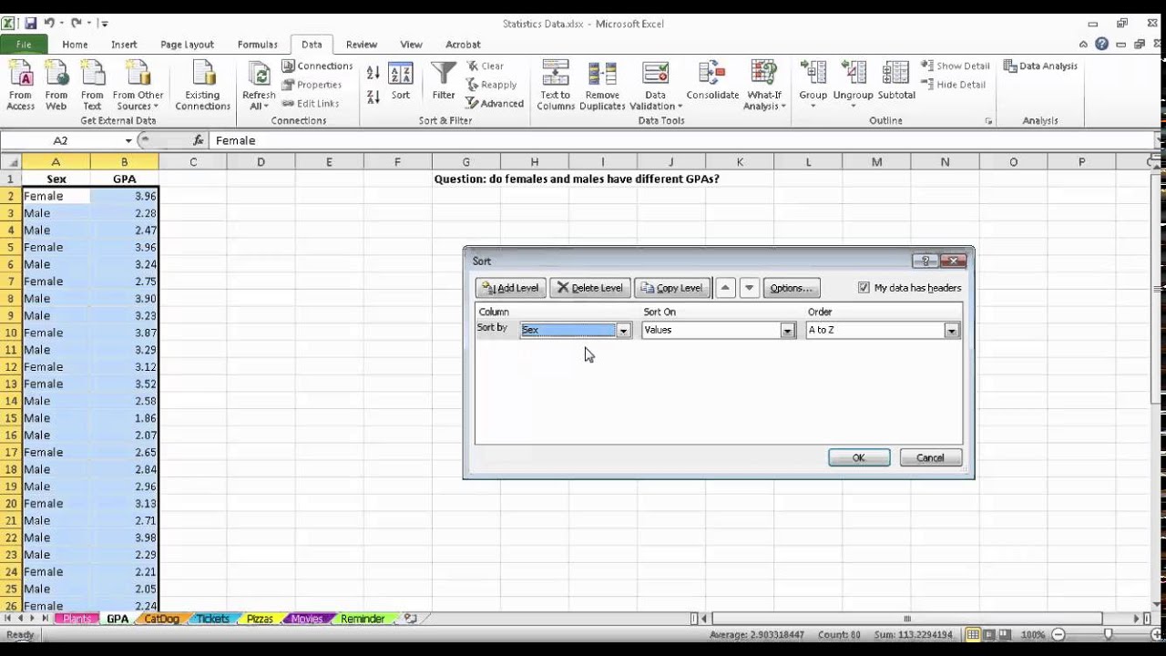 Using Excel for ANOVA - YouTube