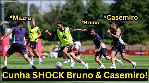 Matheus Cunha Cheeky SKILLS Humiliated Bruno Fernandes, Mazraoui & Casemiro in Day 2 of Training