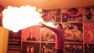 Fire Flair Performance By Iibt Chandigarh Bartender, Amazing Bartender Skills