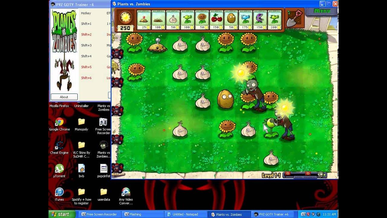 Plants vs Zombies +6 Trainer for 1.2.0.1093 Download