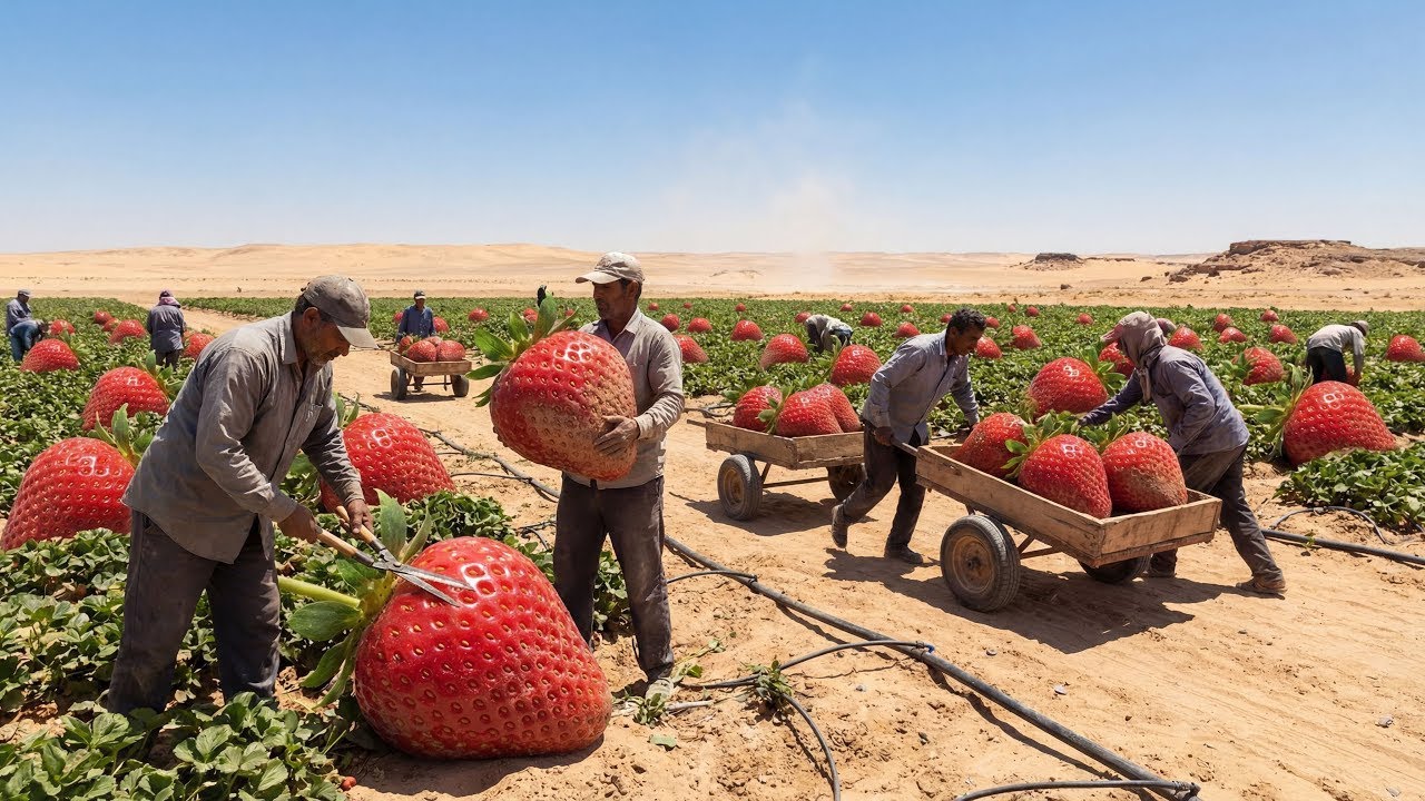 Impactante Cultivar fresas en un desierto árido ¡los resultados han asombrado al mundo!