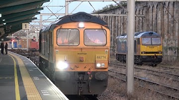 Trains at Carlisle: CHAOS from Bad Weather. 88s on Diesel duties, Diesels on 88 duties 02 Nov 22