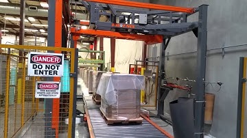 Automatic Rotary Arm + Top Sheet Dispenser For Corrugated Boxes Wrapping | Phoenix