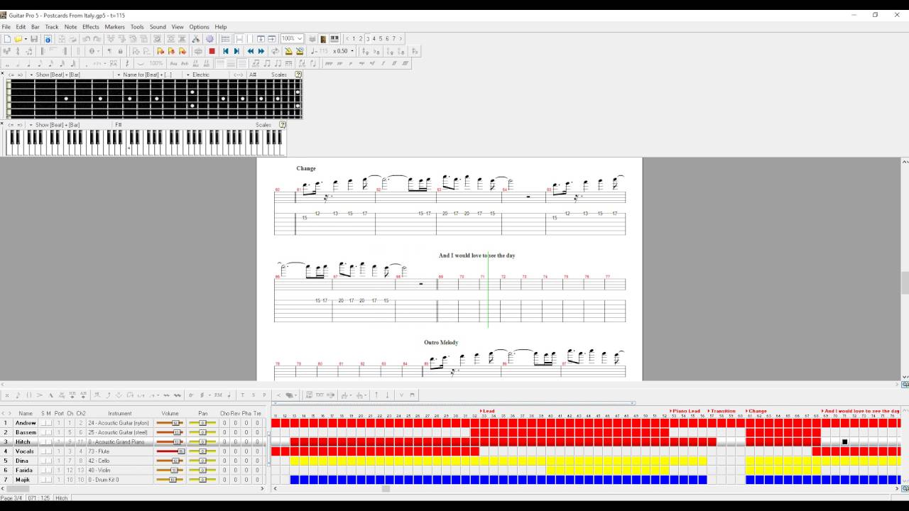 Beirut Postcards From Italy (Guitar Pro Tab) YouTube