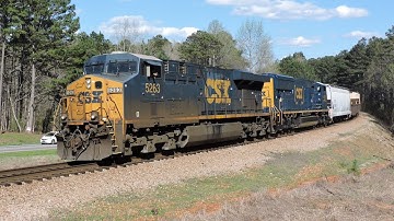 HD: CSX 5263 leads CSX Q611-27 in Newnan, GA