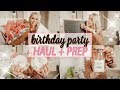 HUGE BIRTHDAY PARTY HAUL + PREP VLOG / Pancakes & Pajamas!