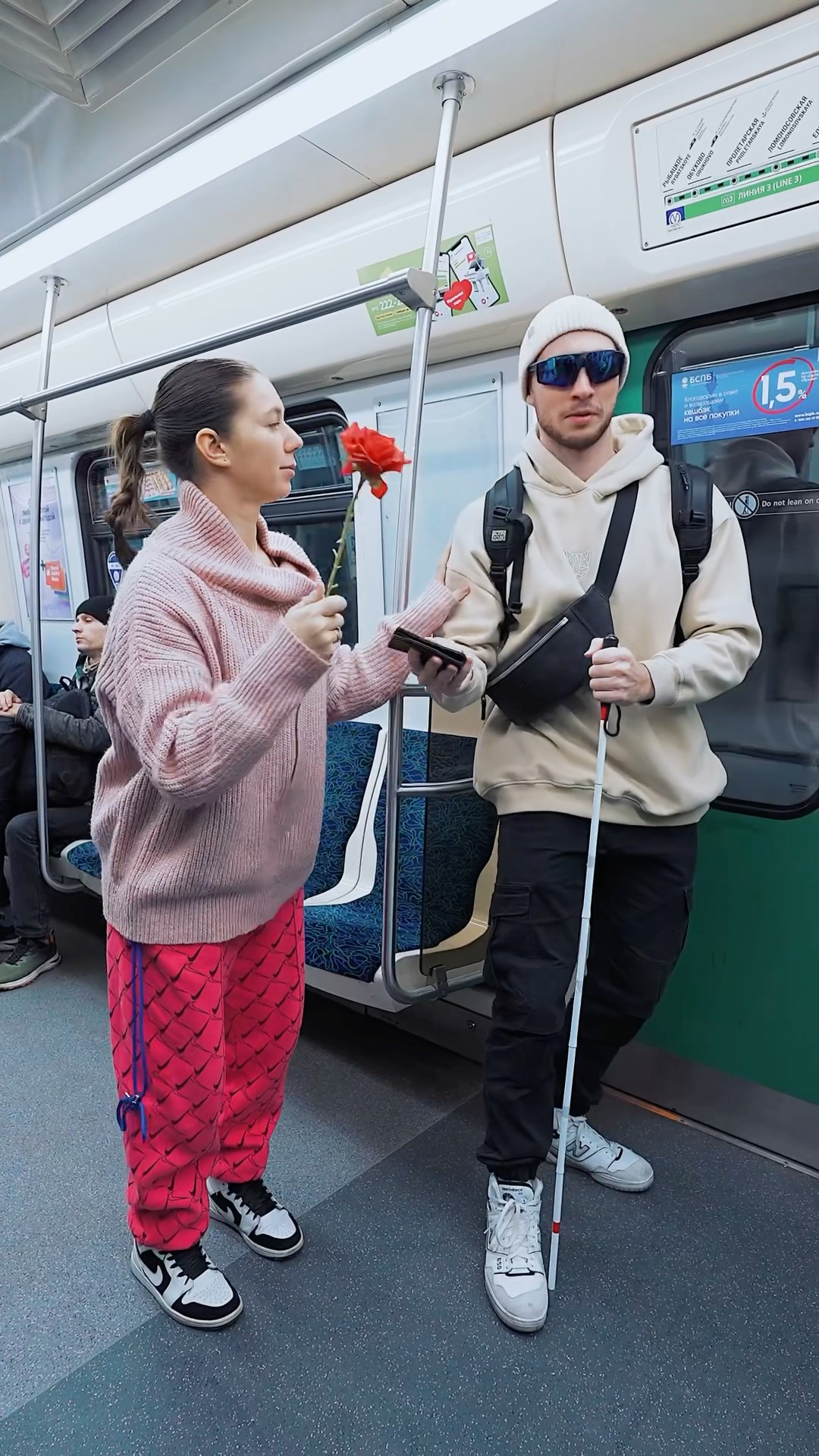 Blind Man Dropping the Wallet on the Metro? #kiryakolesnikov #prank #socialexperiment
