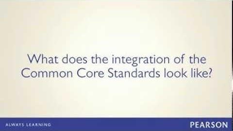 Integration of Common Core State Standards