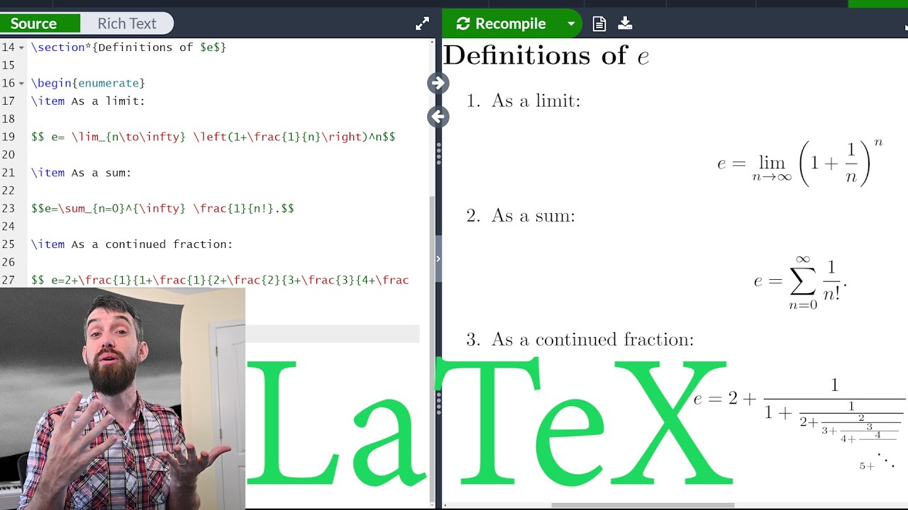 math presentation latex