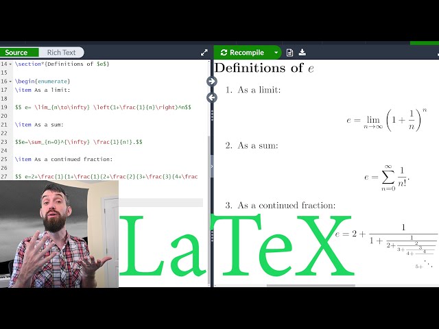 Intro to LaTeX : Learn to write beautiful math equations || Part 1 class=