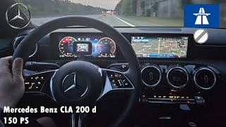 2024 Mercedes Benz CLA 200 d 150 PS NIGHT POV DRIVE TOPSPEED (60 FPS/1440p)