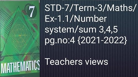 #7th STD maths/Term-3/Number system/Ex-1.1/sum -3,4,5/samacheer kalvi 2022