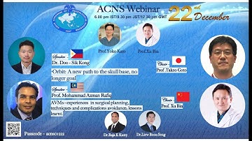 ACNS Webinar - Dec 22 - Transorbital Approach to Skull Base &  AVMs    Planning, Techniques & Compli