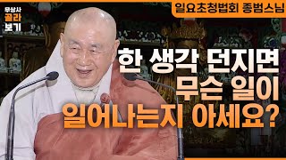 한 생각 던지면 무슨 일이 일어나는 지 아세요? [무상사 골라보기 종범스님]