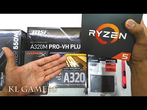 AMD Ryzen 5 2600 msi A320M PRO-VH PLUS Hyper-X FURY A400 SSD GTX 1070 GAMING RIG 2019