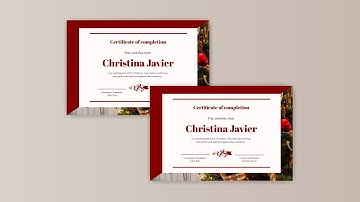 Design a Completion Certificate for 2020 Christmas Tree Workshop for Free using VP InfoART