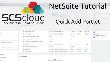 NetSuite Tutorial   Quick Add Portlet