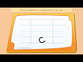 Crire lalphabet apprendre  crire la lettre c en minuscule en cursive