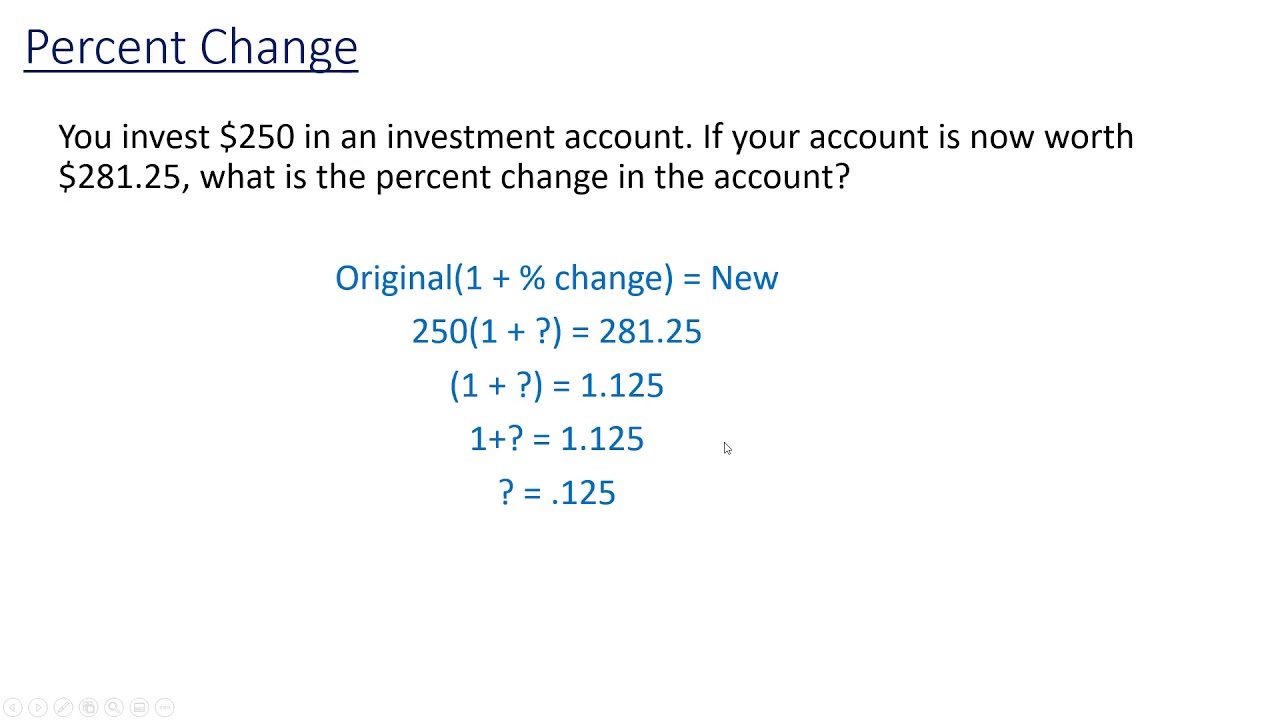 Percent Change - YouTube