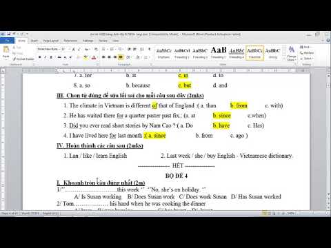 Đề thi học kì 2 lớp 8 môn anh | Tiếng Anh Lớp 8 || Giải đề thi học kỳ 2