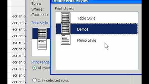 Microsoft Office Outlook 2003 Delete or reset a print style
