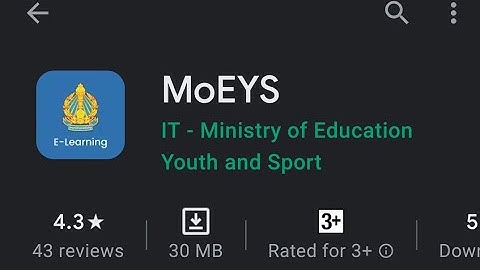 Moeys E-learning របៀបបង្កើតគណនី និងចូលប្រើប្រាស់