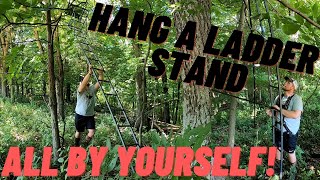 How to Hang a Ladder Stand Alone | Erecting a New Stand | Ladder Stand Set Up