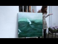 Huge Time Lapse Wave Oil Painting + vlog