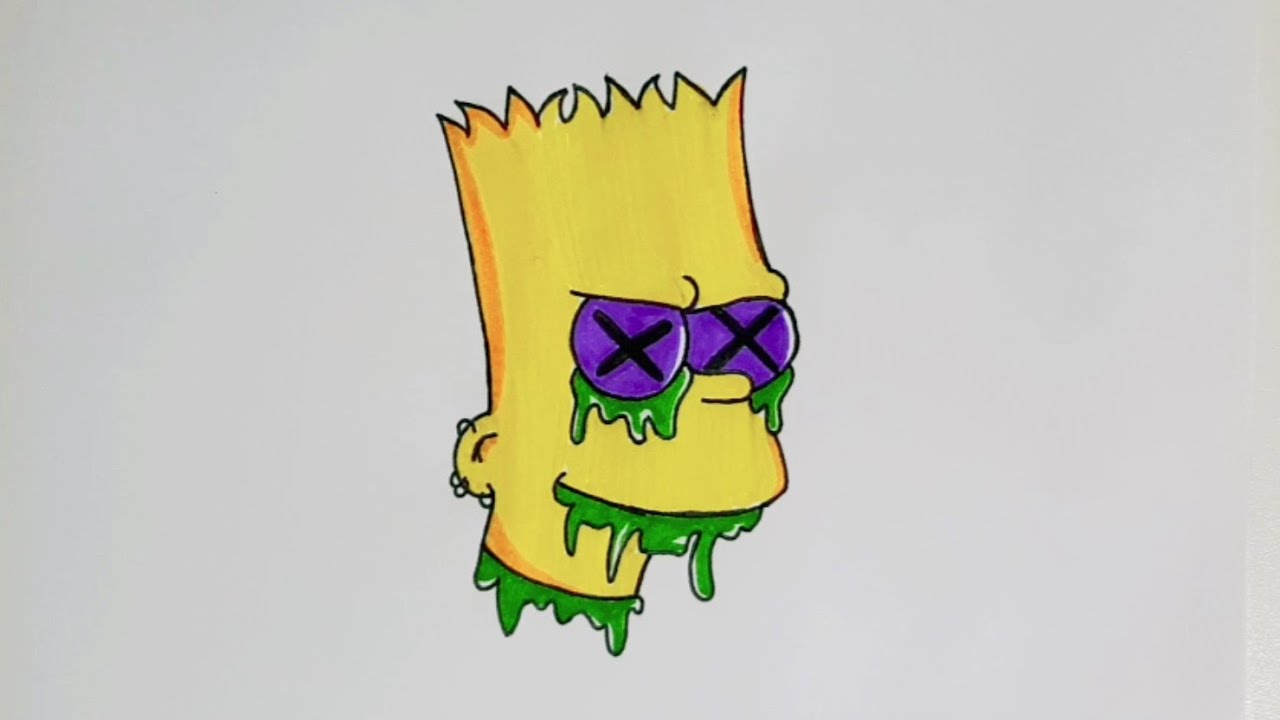 como desenhar Bart Simpson com a skin do trap chavoso(SPEED ART) 