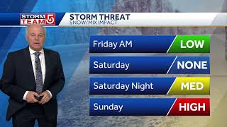 Video: Clear, cold night before snow moves in
