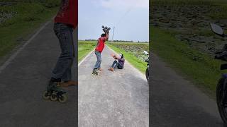 skating stunt don't try without any training #skating #skills #skater #skateboarding #shortsfeed
