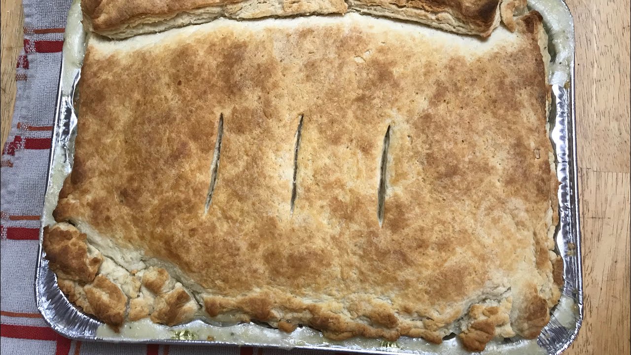 Chicken Pot Pie With A Biscuit Crust - YouTube