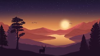 Procreate Timelapse - Sunset Landscape #Procreate #Sunset