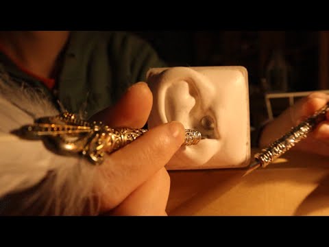 【ASMR】羽ペンの先で鼓膜コンコン（no talking）