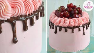 Stupisci tutti con la DRIP CAKE alle ciliegie con base chiffon cake | UnicornsEatCookies