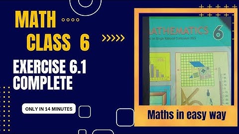 Class 6 Maths Chapter 6 Exercise 6.1 complete | Punjab Textbook Board Lahore