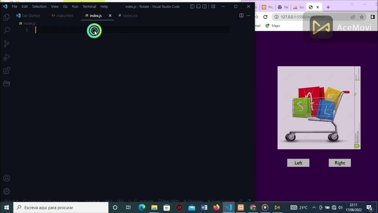 How to rotate image using HTML+CSS+JavaScript - YouTube