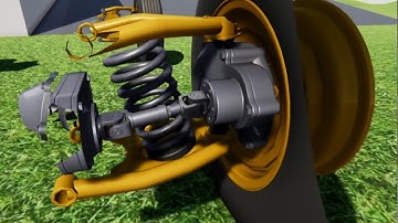 Animation for wheel drive shaft.