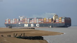MSC Mina departs Felixstowe Trinity Terminal with assistance of two Svitzer tugs   22nd May 2023