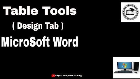 Design tab Microsoft word (table tools)